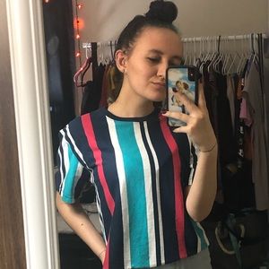 multicoloured crop top